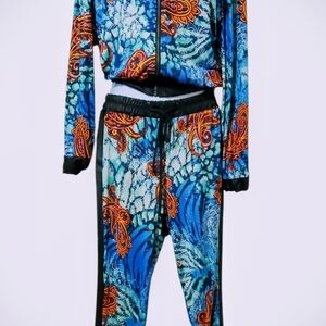 Philipp Plein Blue and Orange Track Pants & Joggers